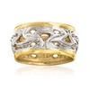 Ross-simons Italian 2-tone Sterling Silver Byzantine Ring In Gold