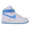 Nike Air Force 1 High Grosgrain-trimmed Leather Sneakers In White