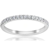 Pompeii3 1/5ct Pave Diamond Wedding Ring Stackable Anniversary Band 14k White Gold In Multi