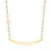 CANARIA FINE JEWELRY CANARIA 10K YELLOW GOLD CURVED BAR PAPER CLIP LINK NECKLACE