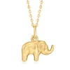 CANARIA FINE JEWELRY CANARIA 10KT YELLOW GOLD ELEPHANT PENDANT NECKLACE