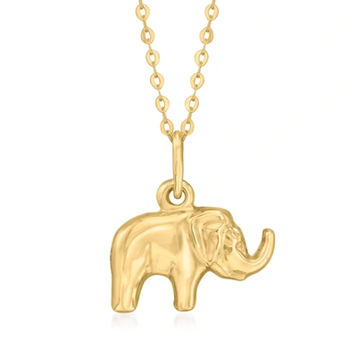 Canaria Fine Jewelry Canaria 10kt Yellow Gold Elephant Pendant Necklace