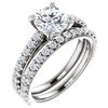 Pompeii3 G/si 2 Ct Diamond Engagement Wedding Ring Set White Gold Enhanced In Multi