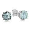 Max + Stone 10k White Gold 6mm Round Stud Earrings In Black