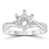 Pompeii3 14k White Gold Solitaire Round Twist Engagement Ring Setting In Multi