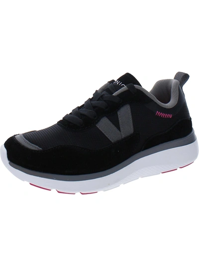 Vionic Ayse Womens Suede Trim Performance Running Shoes In Black