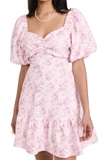 2.7 AUGUST APPAREL FLORAL MINI DRESS IN PINK