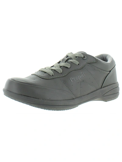 Propét Washable Walker Womens Leather Lace Up Walking Shoes In Grey