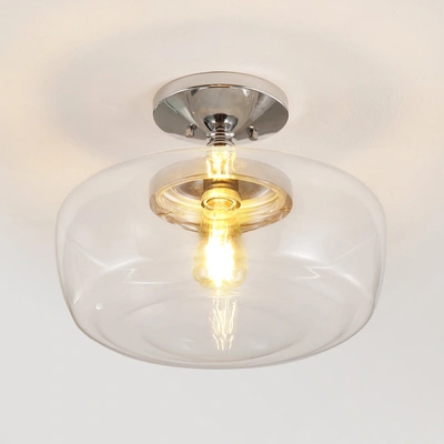 Jonathan Y Marfa 14 Glass Iron Farmhouse Modern Led Flush Mount In Brass