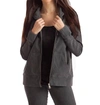 French Kyss Lauren Hooded Cardigan In Charcoal In Grey