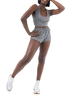 GRAYSCALE WOMENS HEATHERED GYM CASUAL SHORTS