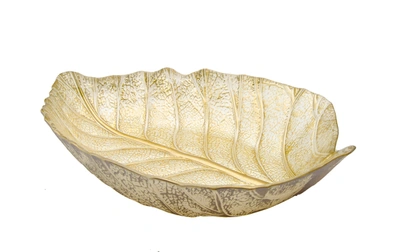 Classic Touch Decor Gold Leaf Dish