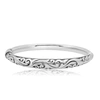Max + Stone Sterling Silver Filigree Bangle Bracelet 7 Inch In Silver