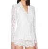 L'agence Clementine Womens Lace Long Leeves One-button Blazer In White