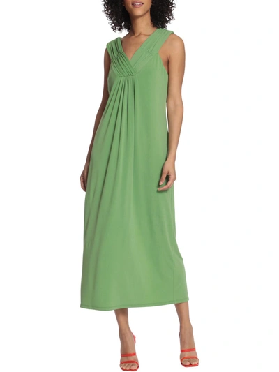 Maggy London Womens Sleevess Long Maxi Dress In Green