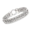 Ross-simons Byzantine Beaded Bracelet In Sterling Silver In White