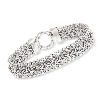 Ross-simons Byzantine Beaded Bracelet In Sterling Silver In Multi