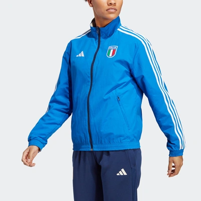 Adidas Originals Women's Adidas Blue Italy National Team Anthem Reversible Full-zip Jacket