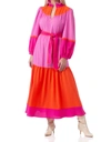 Crosby By Mollie Burch Delphine Dress In Berry Colorblock In Pink