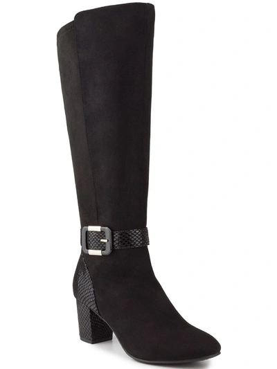 Karen Scott Isabell Womens Faux Leather Tall Knee-high Boots In Multi