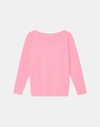 Lafayette 148 Cottonsilk Tape Wide V-neck Dolman Sweater In Pink