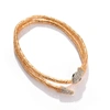 Sohi Gold Color Gold Plated Designer Stone Necklace In Silver