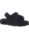 Array Shayla Womens Faux Fur Slingback Slingback Slippers In Green