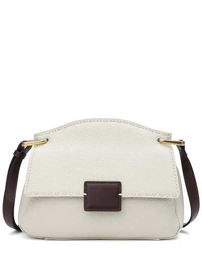 Tiffany & Fred Lizard-embossed Leather Shoulder Bag In White