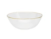 CLASSIC TOUCH DECOR CLEAR SALAD BOWL WITH GOLD RIM - 8.5"D