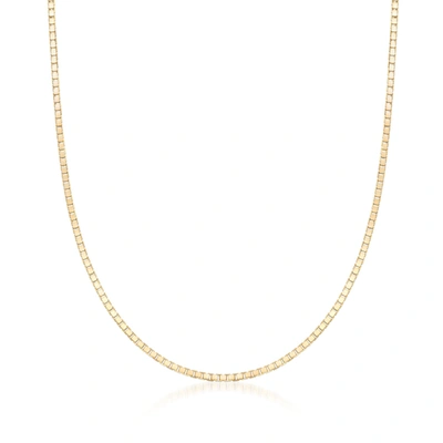 Ross-simons 0.8mm 14kt Yellow Gold Box Chain Necklace