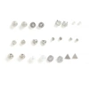 SOHI SET OF 12 MULTICOLOURED GOLD-PLATED CONTEMPORARY STUDS EARRINGS