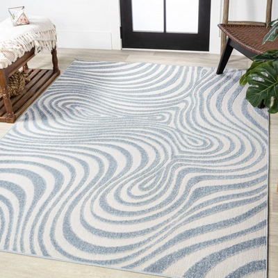 Jonathan Y Maribo Groovy Light Blue/ivory Area Rug