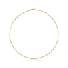 Ross-simons Italian 2mm 18kt Yellow Gold Omega Necklace In White