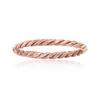 Ross-simons 18kt Rose Gold Rope Ring In Pink