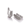Sohi Silver-toned Contemporary Studs Earrings In Silver