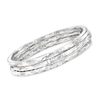 Ross-simons Italian Sterling Silver Jewelry Set: 3 Hammered Bangle Bracelets In Silver
