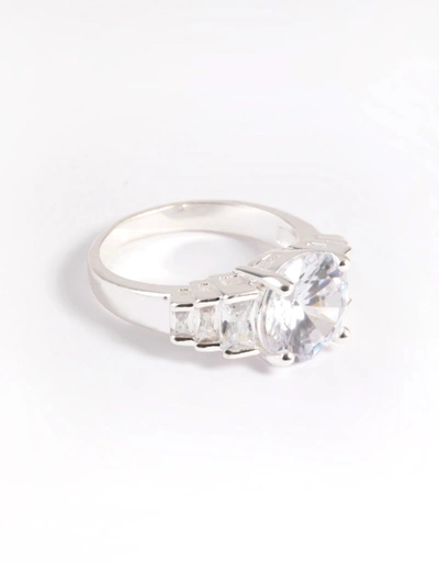Lovisa Silver Plated Cubic Zirconia Solitaire Ring