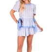 Emily Mccarthy Sophie Scallop Top In Santorini Stripe In Blue
