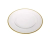 Classic Touch Decor Set Of 4 Clear Chargers With Gold Rim