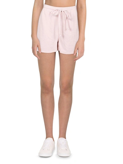 Ava + Esme Womens Solid Drawstring Casual Shorts In Pink
