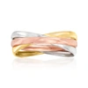 Ross-simons Italian 14kt Tri-colored Gold Crisscross Ring In Multi