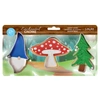 R & M International 3 Piece Enchanted Gnome Cookie Cutter Set In Silver