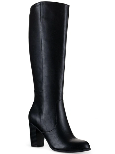 STYLE & CO ADDYYP WOMENS FAUX LEATHER WIDE CALF KNEE-HIGH BOOTS