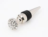 CLASSIC TOUCH DECOR STAINLESS STEEL BOTTLE STOPPER WITH DIAMOND TOP