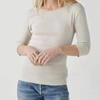Michael Stars Dot 3/4 Sleeve Tee In Cement In Beige