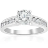 POMPEII3 1 CT DIAMOND ENGAGEMENT RING 14K WHITE GOLD CHANNEL SET