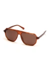 GUESS FACTORY PLASTIC LOGO TEMPLE AVIATORS