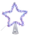 KURT ADLER 12IN TINSEL STAR TREE TOP W/ TWINKLE LED