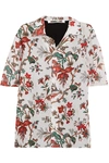 MCQ BY ALEXANDER MCQUEEN FLORAL-PRINT GEORGETTE AND CREPE DE CHINE SHIRT