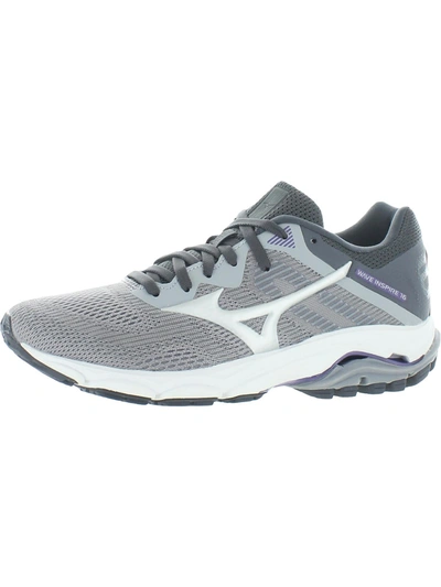 Mizuno Wave Inspire 16 Womens Fitness Workout Running Shoes In Grey